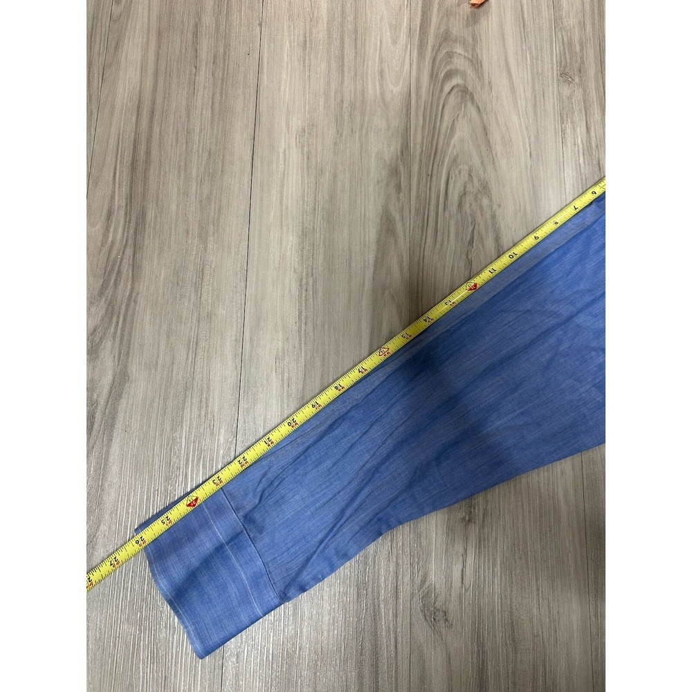 Ermenegildo Zegna Su Misura Regular Fit Long Sleeve Blue Shirt 46/18 - Picture 13 of 13